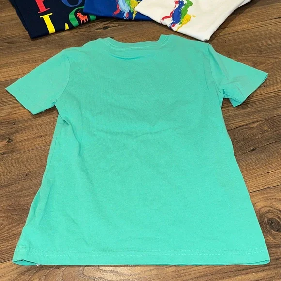 Polo by Ralph Lauren Kids' Teal and Light Blue Graphic T-Shirts tropical surf - Picture 4 of 6